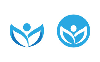 Healthy life Human character logo sign illustration v.202