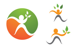 Healthy life Human character logo sign illustration v.203