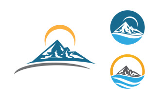 Mountain hill logo Vector icon design illustration v.24