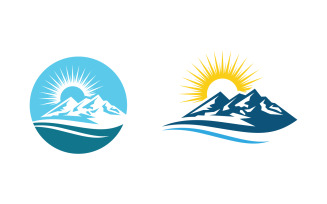 Mountain hill logo Vector icon design illustration v.25