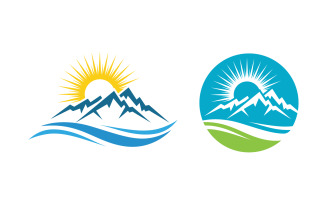 Mountain hill logo Vector icon design illustration v.27