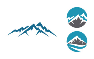 Mountain hill logo Vector icon design illustration v.28