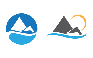 Mountain hill logo Vector icon design illustration v.31