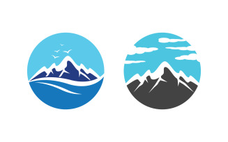 Mountain hill logo Vector icon design illustration v.33