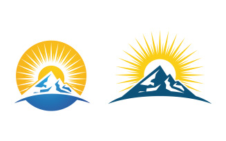 Mountain hill logo Vector icon design illustration v.35