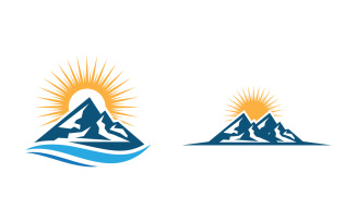 Mountain hill logo Vector icon design illustration v.36