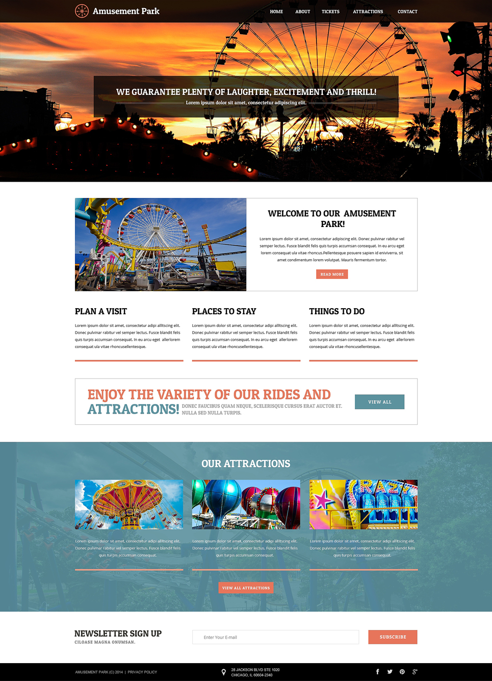 Amusement Park Responsive Website Template New Screenshots BIG