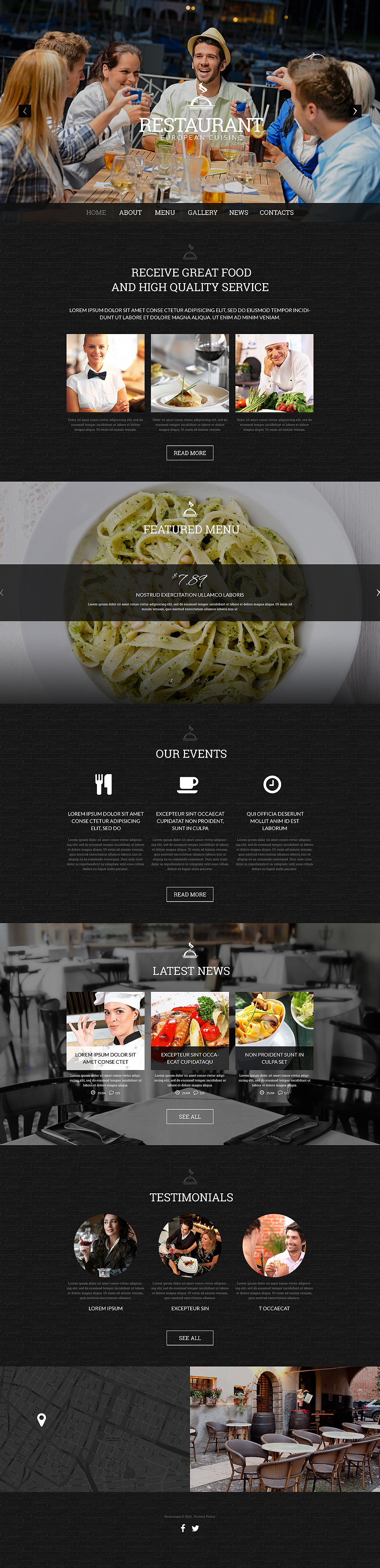 Cafe and Restaurant WordPress Theme New Screenshots BIG