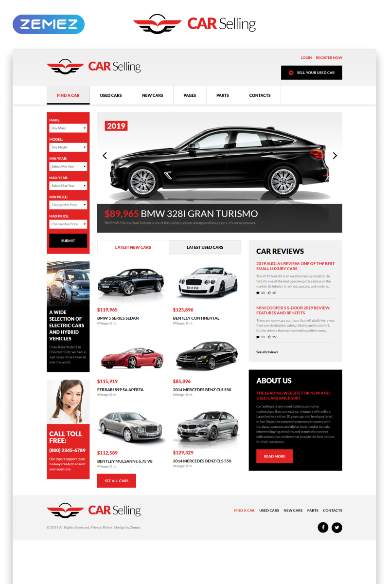 Car Selling - Car Dealer Multipage Clean HTML №51380