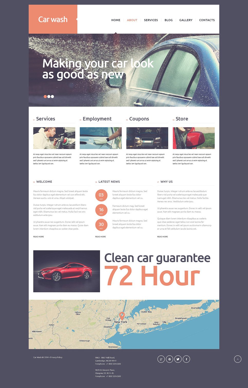 Car Wash Joomla Template New Screenshots BIG