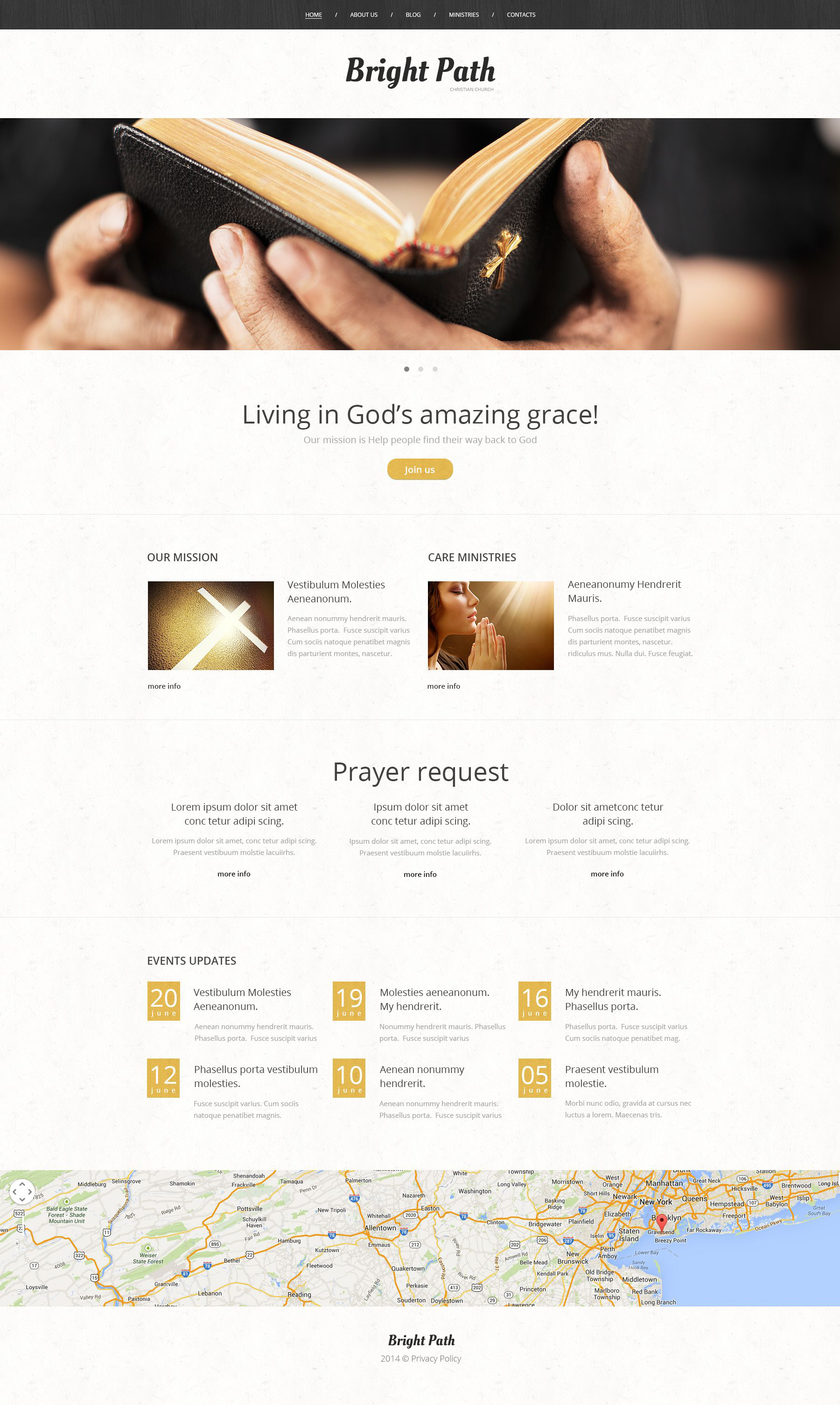 "Church Web Presence" 响应式WordPress模板 #51391 - 截图