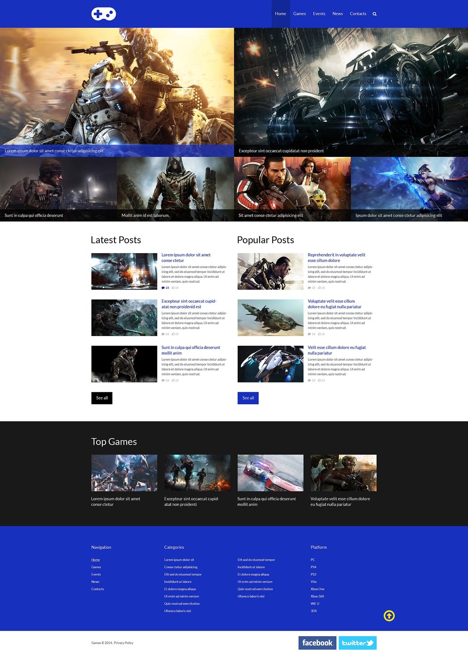 Game Portal Responsive Website Template New Screenshots BIG