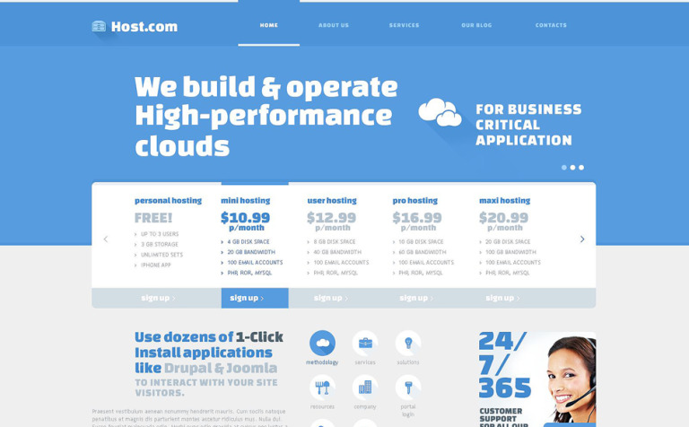Hosting Responsive Website Theme Big Screenshot Hosting Responsive Website Template New Screenshots BIG
