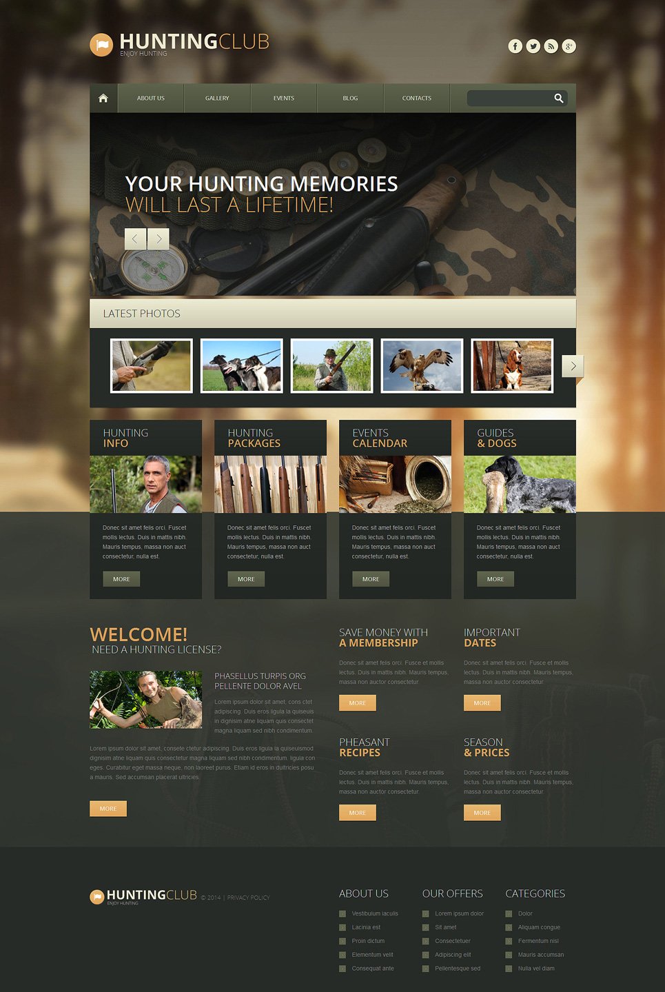 Hunting Responsive WordPress Theme New Screenshots BIG