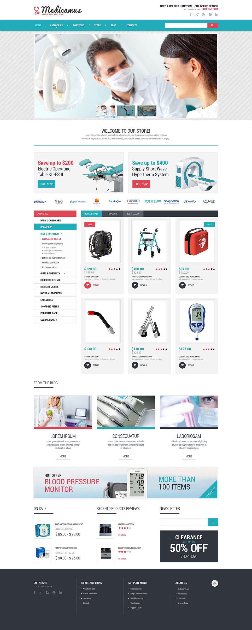Medical Equipment PSD Template 51308