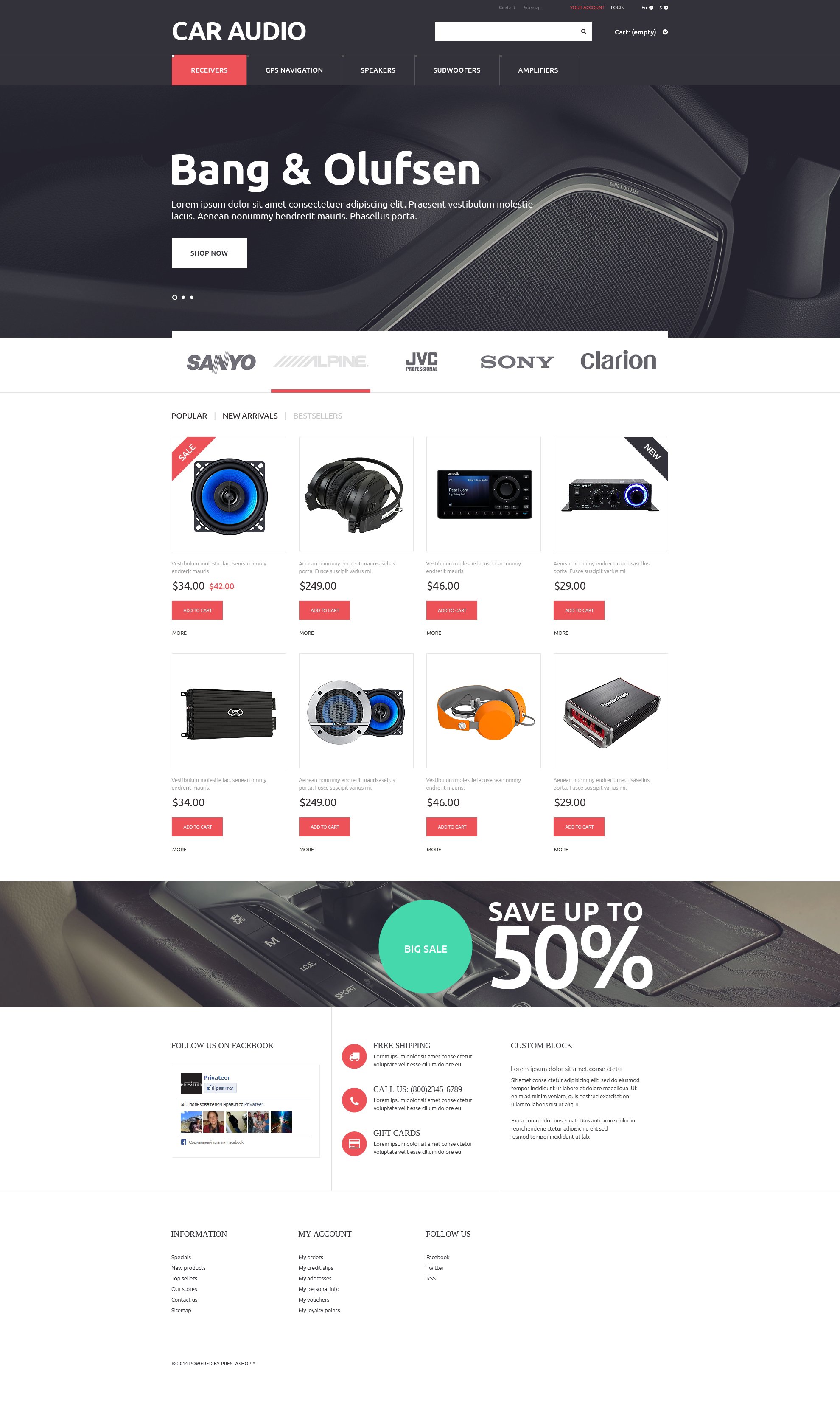 PrestaShop Theme namens "Car Audio Video" #51320 - Screenshot