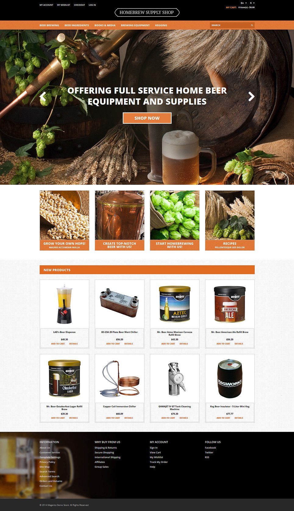 Pro Beer Brewing Magento Theme New Screenshots BIG
