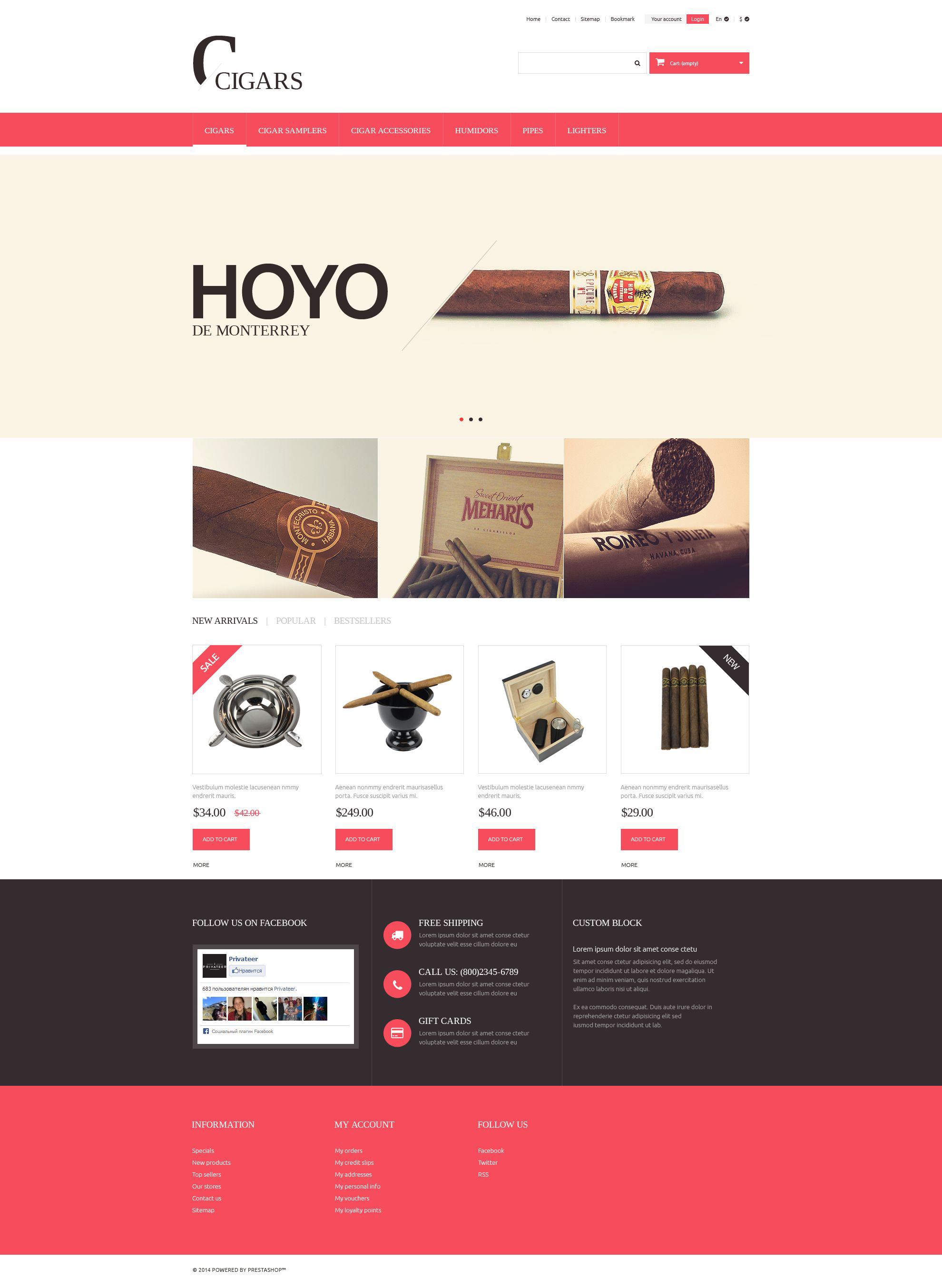 Responsive Cigars Prestashop #51373 - Ekran resmi
