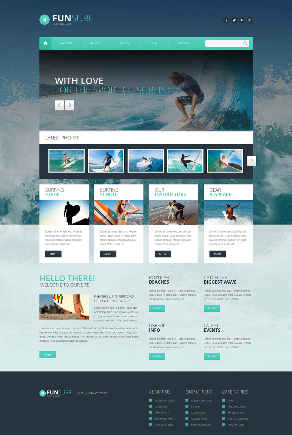 Surfing Responsive WordPress Theme New Screenshots BIG