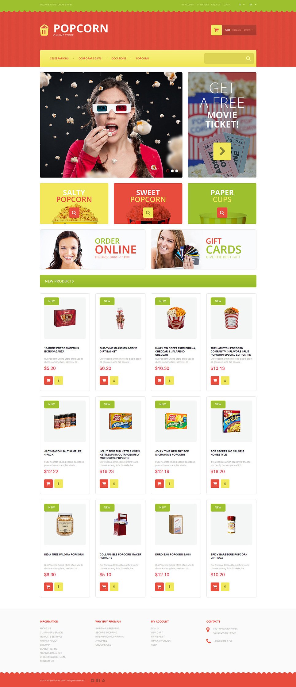 Tasty Popcorn Magento Theme New Screenshots BIG