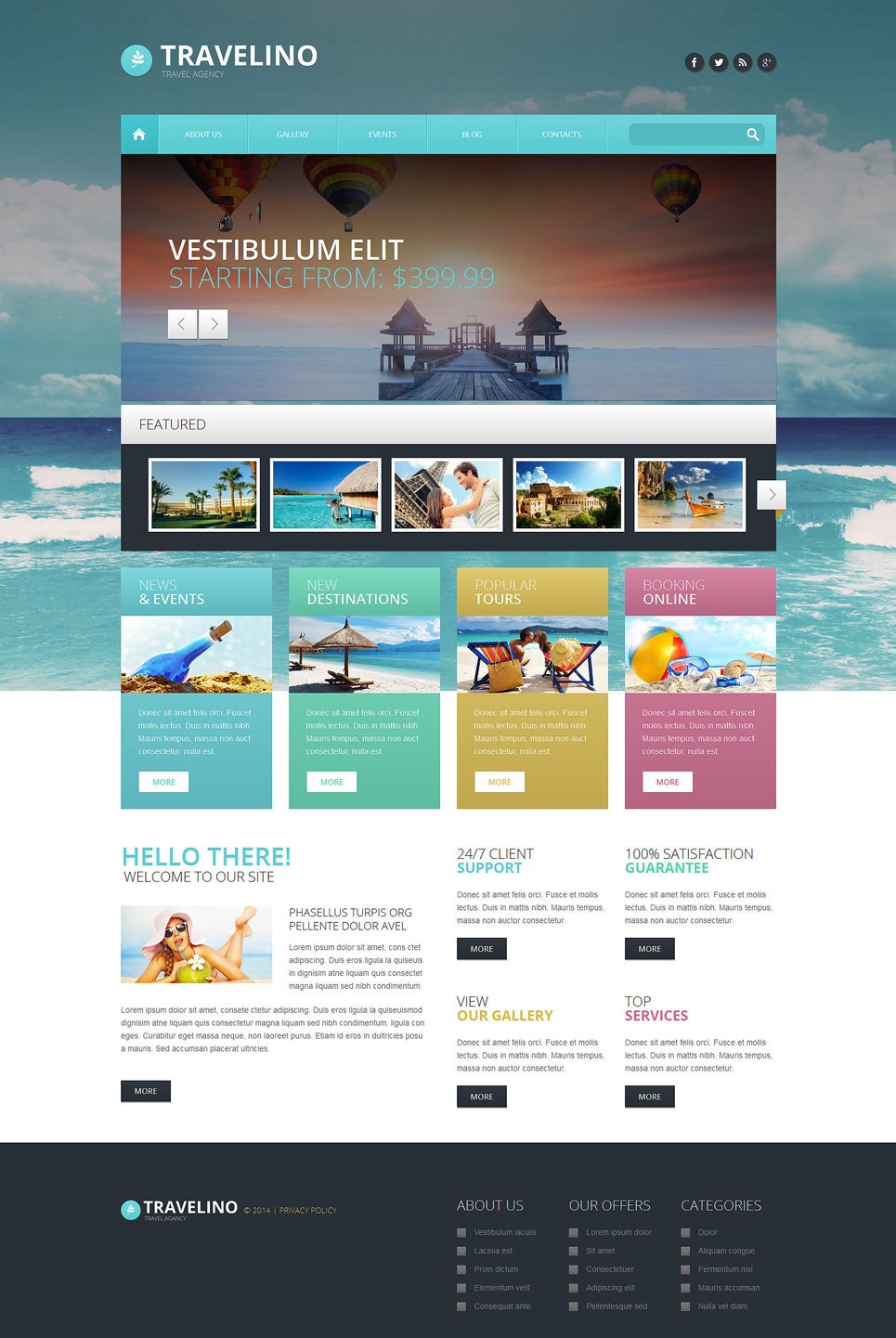 Travel Agency Responsive WordPress Theme #51349