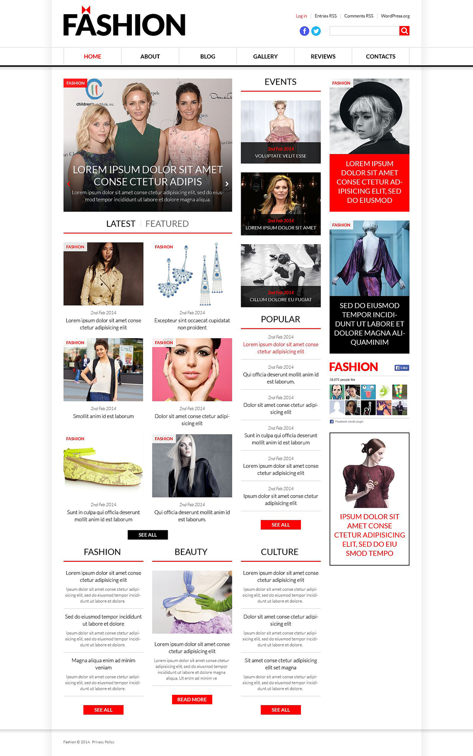 World Fashion News Portal WordPress Theme New Screenshots BIG