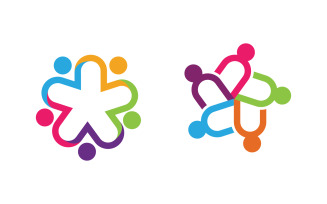 Community and adoption care network and social icon illustration v.98