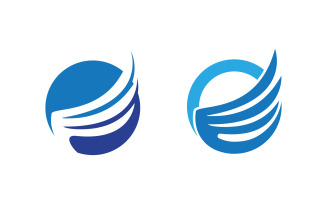 Eagle hawk wing icon Template logo design v.27