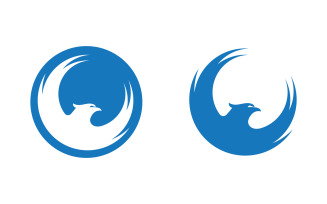 Eagle hawk wing icon Template logo design v.33