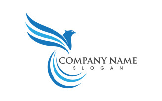 Eagle hawk wing icon Template logo design v.34