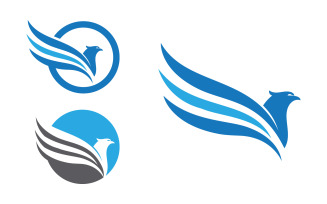 Eagle hawk wing icon Template logo design v.35
