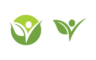 Healthy life Human character logo sign illustration v.204