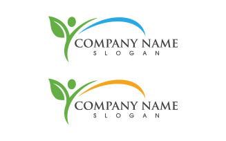 Healthy life Human character logo sign illustration v.205