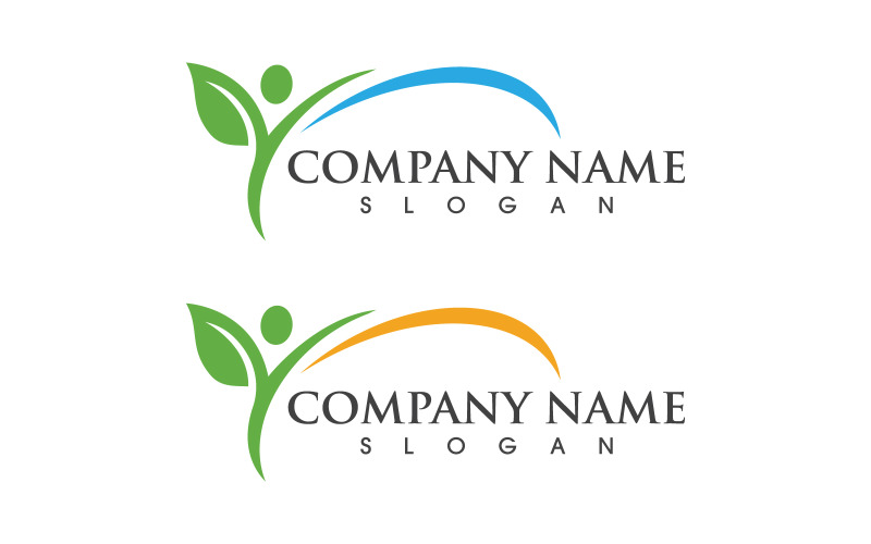Healthy life Human character logo sign illustration v.205 Logo Template