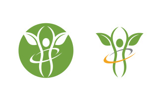 Healthy life Human character logo sign illustration v.207