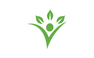 Healthy life Human character logo sign illustration v.208