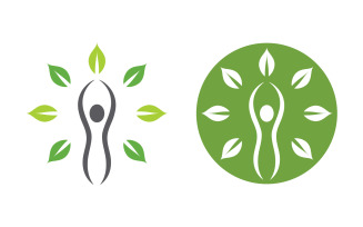 Healthy life Human character logo sign illustration v.209