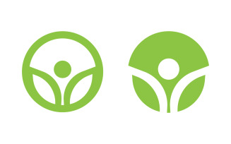 Healthy life Human character logo sign illustration v.210