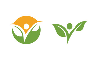 Healthy life Human character logo sign illustration v.212