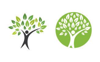 Healthy life Human character logo sign illustration v.213