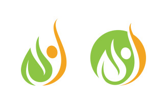 Healthy life Human character logo sign illustration v.215