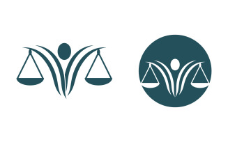 Justice law Icon logo Vector illustration design template v.2