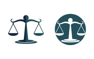 Justice law Icon logo Vector illustration design template v.3