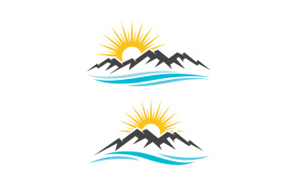 Mountain icon Logo Template illustration design v.12
