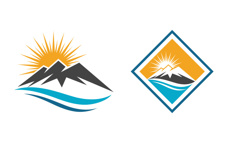 Mountain icon Logo Template illustration design v.13