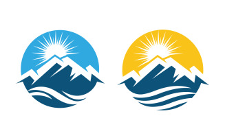 Mountain icon Logo Template illustration design v.9