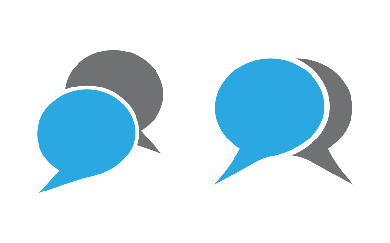 Speech bubble Communication icon logo template illustration v.1 Logo Template