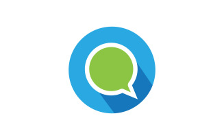 Speech bubble Communication icon logo template illustration v.2