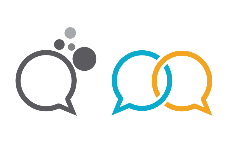 Speech bubble Communication icon logo template illustration v.3 Logo Template