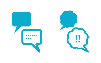 Speech bubble Communication icon logo template illustration v.4